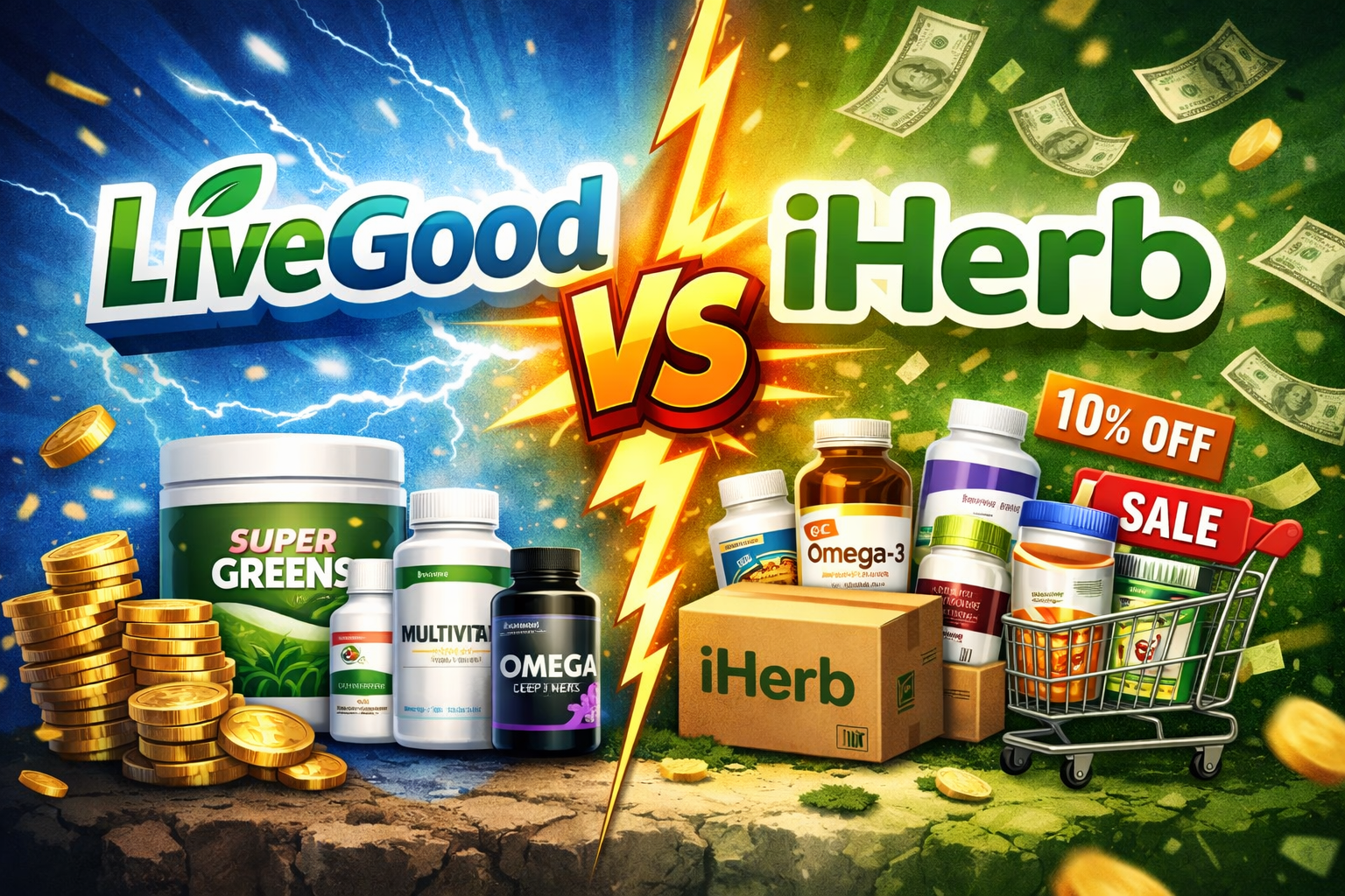 LiveGood vs iHerb 徹底比較｜価格・品質・安全性・買い方の違いを日本人向けに解説